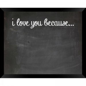 PTM Images I Love You Because Wall Mounted Chalkboard QTM3406